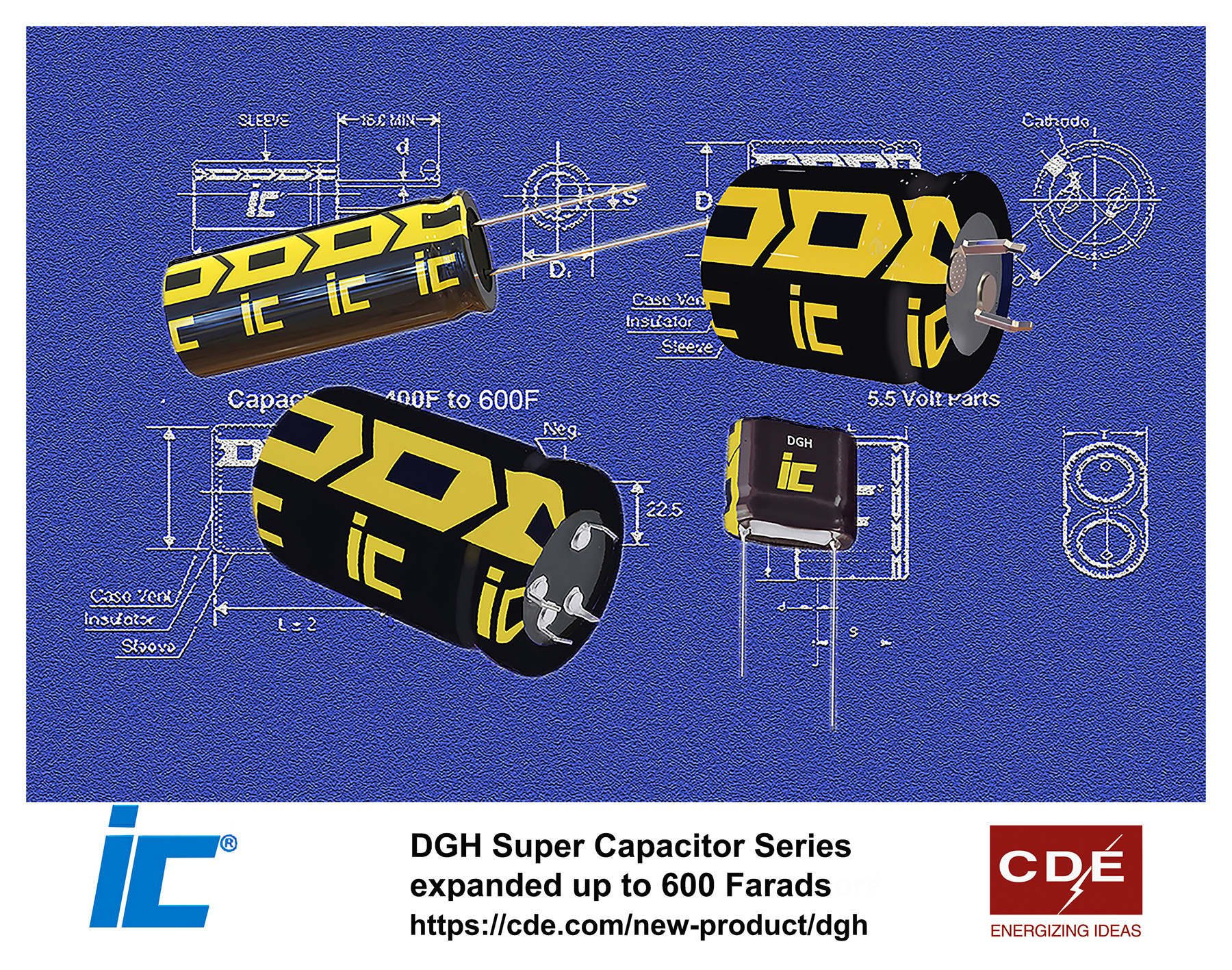 Super Capacitor Line Expands to 600 Farads